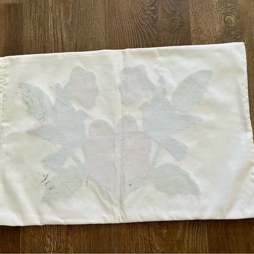 Embroidered Pillow with Birds and Flowers 17/26 inches
